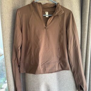 Brown Mauve Quarter-Zip Pullover
